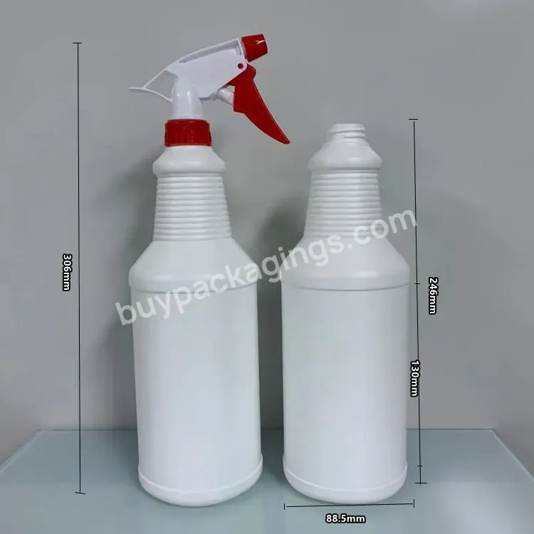 Customized 16oz 32oz Hdpe Car Wash Liquefy Detergent Household Cleaning Empty Bottle Plastic White Hand Trigger Spray Bottle - Buy Bottles For Car Wash,Car Wash Spray Bottle,Car Cleaning Bottle.