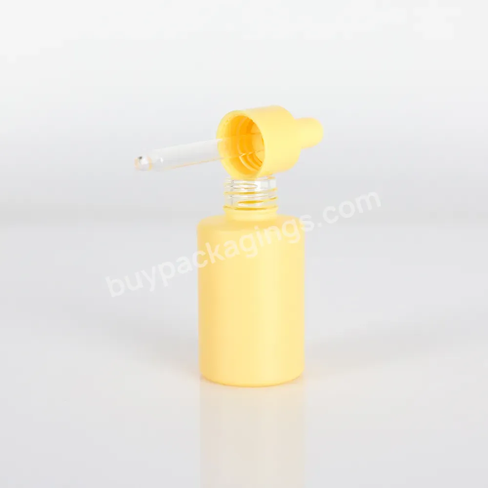 Customized 1oz Cosmetic Skincare Packaging 30ml Serum Bottle Cylinder Flat Shoulder Tincture Dropper Bottle For Essential Oils - Buy Dropper Bottle,Glass Dropper Bottle,Essential Oil Dropper Bottle.