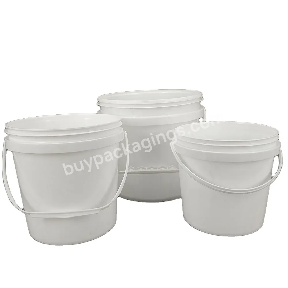 Customized 2l 3l 4l 5l 10l 20l 5 Gallon Food Grade White Plastic Bucket With Lid And Handle Plastic Pail - Buy Customized,Food Grade,With Lid And Handle Plastic Pail.