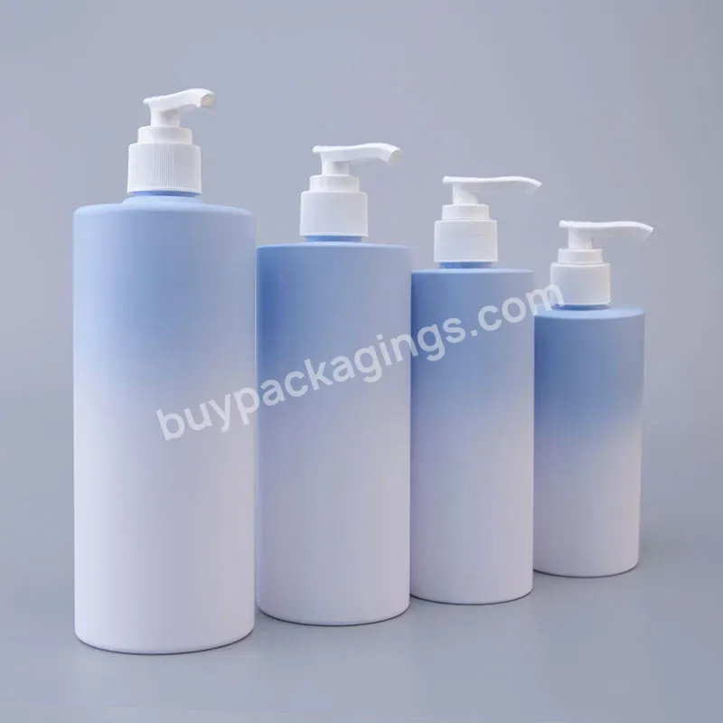 Customized 300ml 500ml Pet Lotion Container Flat Shoulder Lotion Washer Gel Shampoo Bottle Lotion Bottle Pump - Buy Plastic Lotion Pump Bottle,Plastic Bottles,Pet Shampoo Bottle.