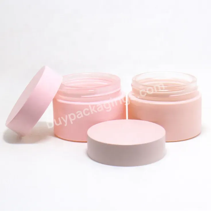 Customized 50g 30g 20g 60g Matte Pink Blue Green White Opal White Glass Cosmetics Cream Jar With Logo Print - Buy Hot Sale Big Body Butter Container 100 Ml 200 G 2 Oz Beautiful Skin Care Cream Jars,Popularly Salable 5g 10g 15g 30g 50g 100g Green Blac