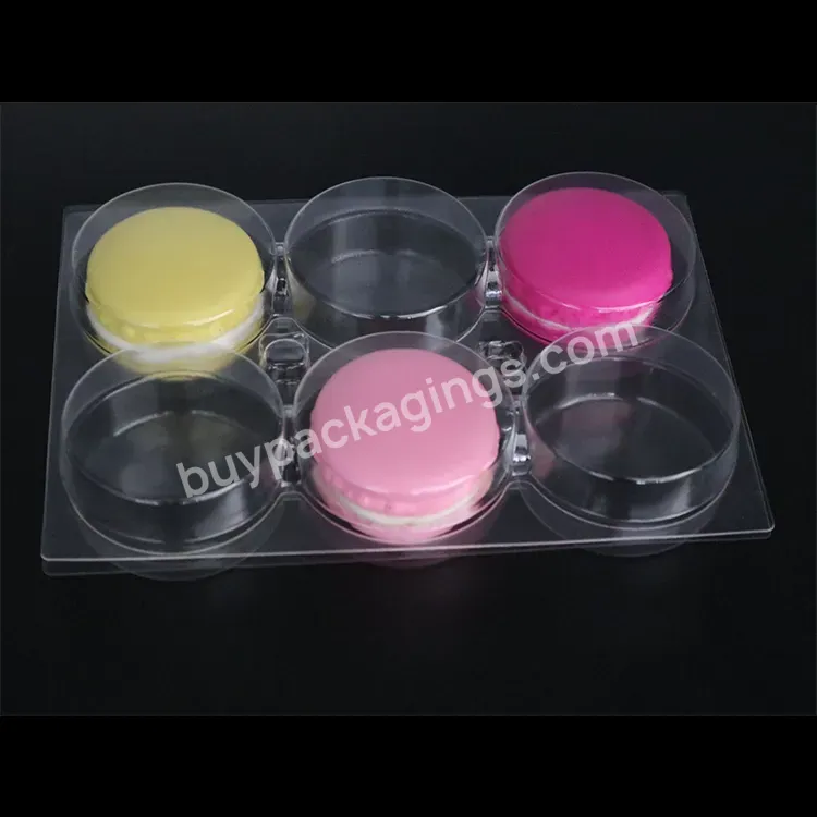 Customized 6 Holes Clear Clamshell Plastic Packaging Macaron Box - Buy Customized Plastic Packaging Macaron Box,Custom Made Macaron Box,Clear Plastic Macaron Box.
