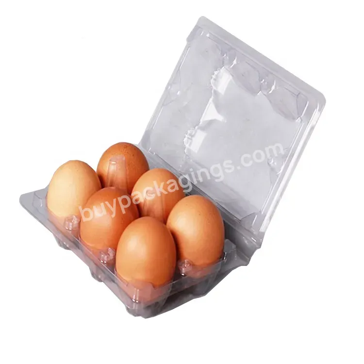 Customized 6 Holes Disposable Rectangular Transparent Plastic Clam Shell Pvc Egg Packaging Tray With Pet Lid - Buy 6 Holes Plastic Clam Shell Pvc Egg Packaging,Disposable Plastic Egg Tray With Pet Lid,Transparent Plastic Egg Tray.