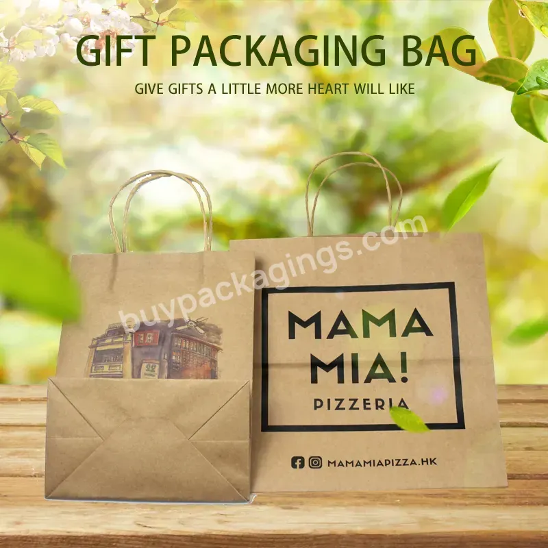 Customized And Environmentally Friendly Recyclable Factory Wholesale Kraft Paper Shopping Bags - Buy High End Brown White Souvenir Gift Bags Custom Logo Paper Bag Manufactures Bags Package Craft Paper Bags Print With Handle,2021 Custom Printed Recycl