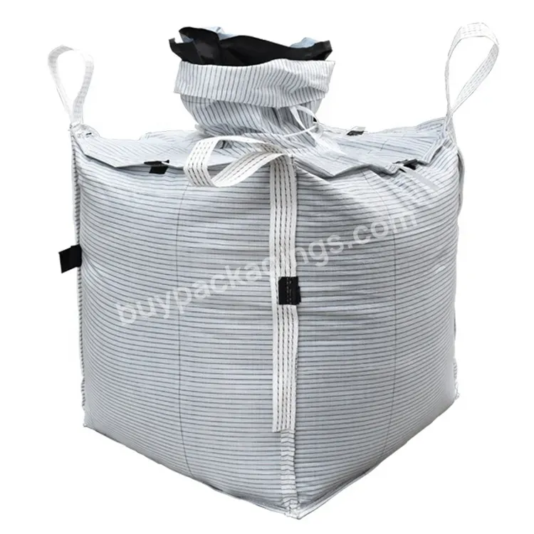 Customized Anti-static Jumbo Bag Tubular Top And Bottom Conductive Sack Polypropylene Conductive Big Bag With Liner - Buy Conductive Big Bag With Liner,Tubular Top And Bottom Conductive Jumbo Bag,Polypropylene Conductive Big Bag.