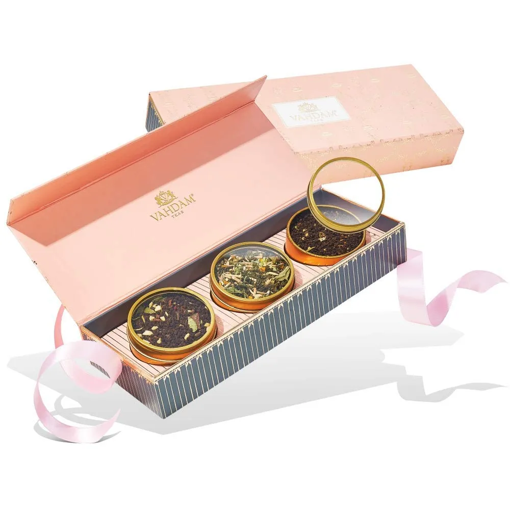 Customized Assorted Tea Cup Set Tea Tin Gift Box With Magnetic Closure