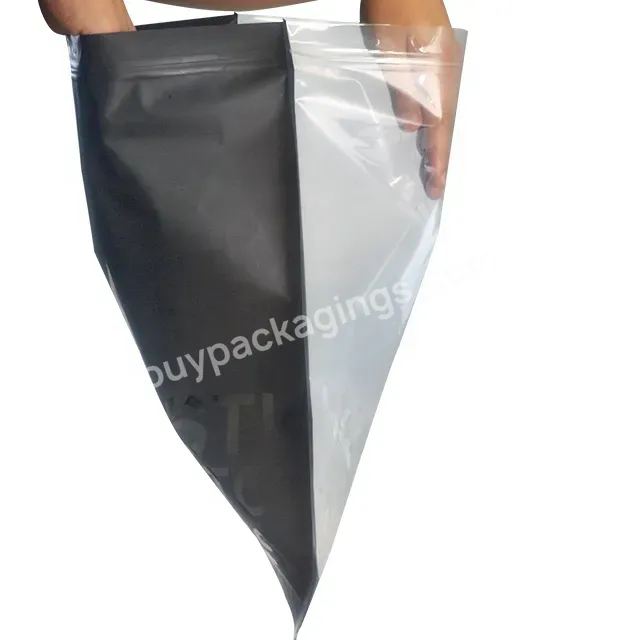 Customized Bags Logo Apparel Tshirt Zipper Translucent Black Recycled Clear Opp Shipping Plastic Zip Lock Packaging For Clothes - Buy Ziplock Bag For Clothes,One Side Clear Ziplock Tshirt Underwear Packaging Custom Plastic Frosted Bags For Clothes,Cu