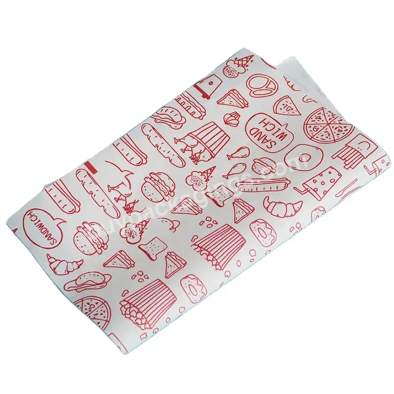 Customized Biodegradable Pe Coated Wax Burger Fried Chicken Packaging With Kraft Oil Resistant Tape With Its Own Logo