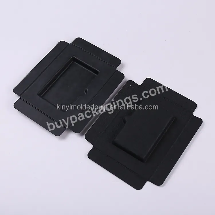 Customized Black Eco Friendly Paper Pulp Protection Paper Tray Molded Pulp Tray Insert