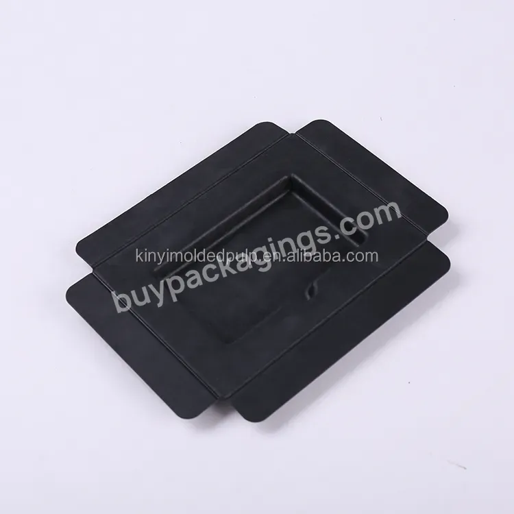 Customized Black Eco Friendly Paper Pulp Protection Paper Tray Molded Pulp Tray Insert