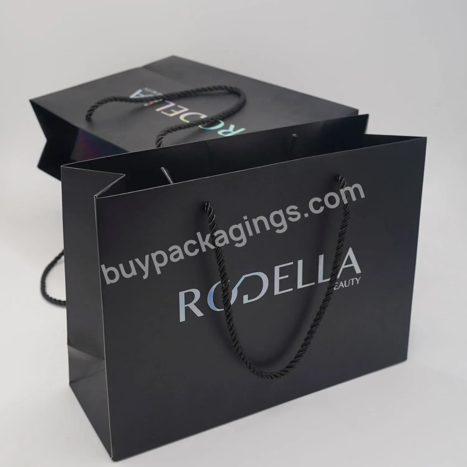 Customized Branded Logo Luxury Black Paper Apparel Packaging Gift Shopping Bag Paperbag - Buy Apparel Paper Bag,Gift Shopping Bag,Paper Shopping Bag.