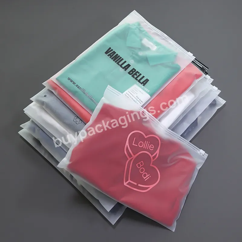 Customized Clothing Frosted Packaging Bags Plastic Bags With Printed Logo - Buy Plastic Bags,Packaging Bags,Clothing Bag.