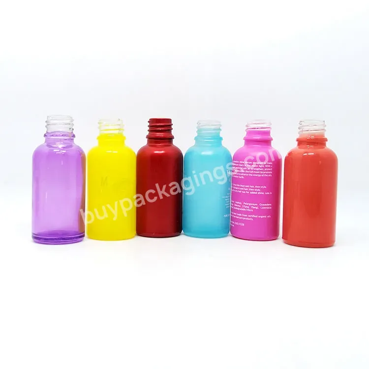 Customized Color Glass Dropper Bottle 30ml Essential Oil Dropper Bottle For Cosmetic Packaging