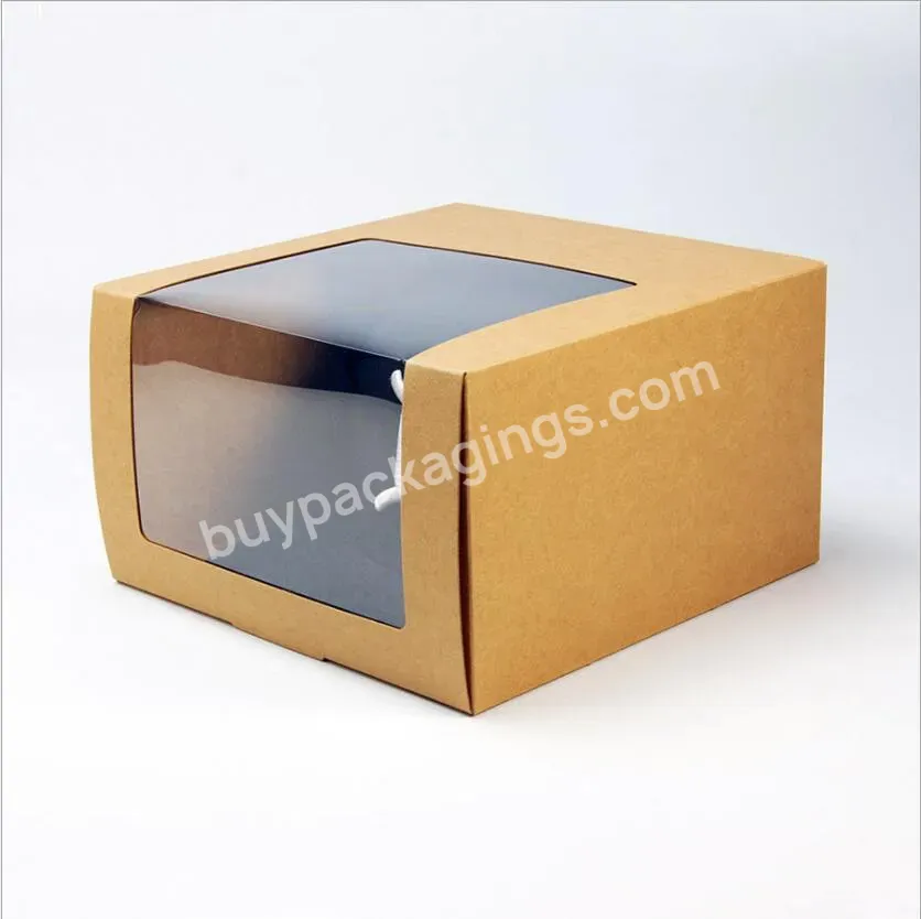 Customized Color Hat Transparent Window Packaging Box Peaked Hat Fisherman Hat Kraft Paper Packaging Card&gift Box - Buy Hat Box,Custom Hat Box Packaging,Custom Kraft Card Box.