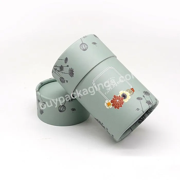 Customized Cylindrical Biodegradable Paper Cardboard Tube Packaging Food Biscuit Container Paper Box