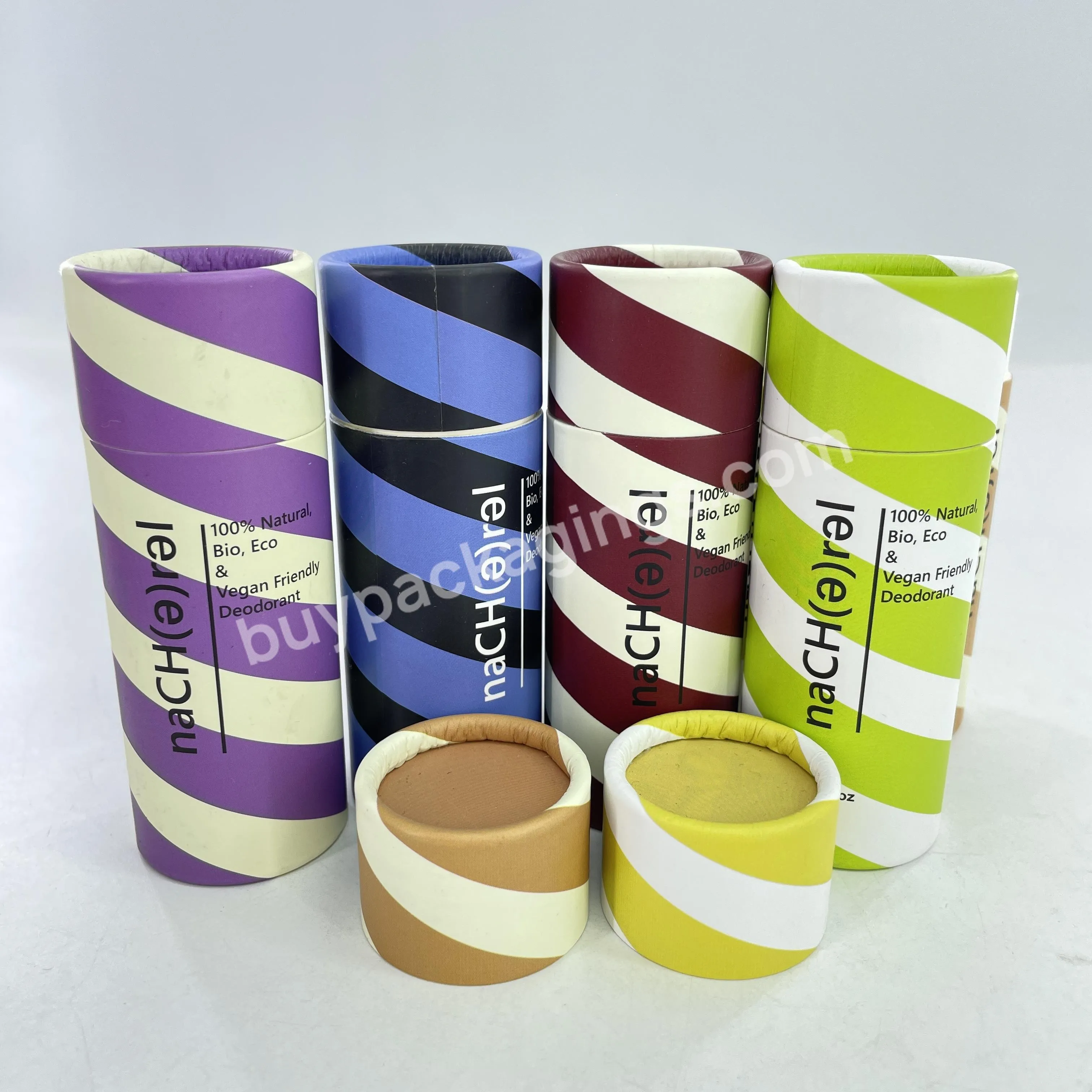 Customized different colors  cardboard Deodorant Stick container packaging push up paper tube
