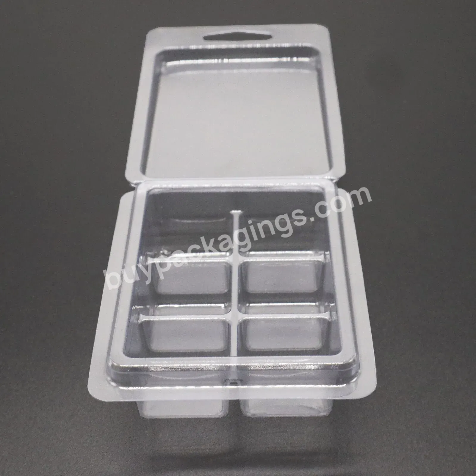 Customized Disposable Clear Pvc Clamshell 6 Cavity Melt Wax Packaging Boxes For Candle With Handle - Buy Clamshells For Wax Melts,Melt Wax Packaging Boxes,Wax Melt Clamshells Sample.