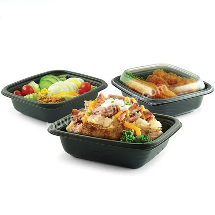 Customized Disposable Deep Pp Plastic Black Container For Lunch Microwave Lid Fresh Chicken Roast Chicken Box Packaging - Buy Customized Disposable Deep Pp Plastic Black Container,Container For Lunch Microwave Lid,Fresh Chicken Roast Chicken Box Pack