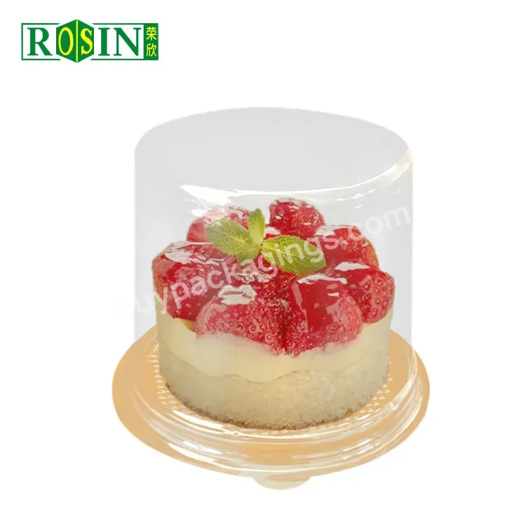 Customized Disposable Golden Round Single Plastic Cake Box Tray With Lid For Birthday Wedding Cake Packaging Box Suppliers - Buy Plastic Trays For Cakes,Birthday Wedding Cake Tray Packaging,Golden Cake Tray With Lid.