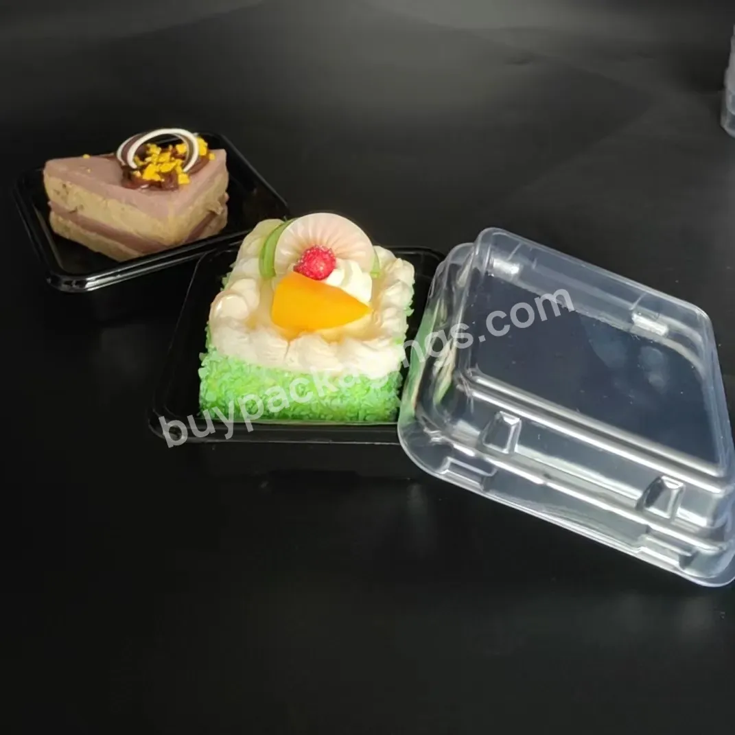 Customized Disposable Mini Small Square Plastic Cake Container Mochi Cupcake Box With Transparent Lid - Buy Cupcake Box With Clear Lid,Cupcake And Mini Cake Box,Clear Plastic Disposable Mochi Cake Container.