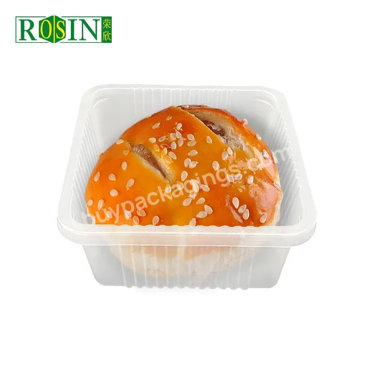 Customized Disposable Pastry Pp Container Plastic Square Blister Food Packaging Tray For Mooncakes Plastic Tray - Buy Disposable Pastry Pp Container,Mooncakes Plastic Tray,Plastic Square Blister Food Packaging Tray.