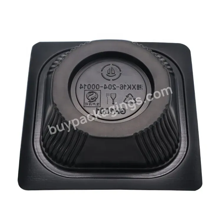 Customized Disposable Pp Thermoplastic Black Plastic Microwave Food Container With Plastic Sealing Bowl - Buy Disposable Pp Thermoplastic Black Food Container,Plastic Sealing Bowl,Plastic Microwave Bowl.