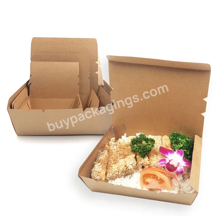 Customized Disposable Takeaway Fast Food Lunch Folding Box Kraft Paper Box - Buy Takeaway Food Packaging Kraft Paper Box,Kraft Paper Lunch Box For Food,Takeaway Fast Food Lunch Kraft Paper Boxes.