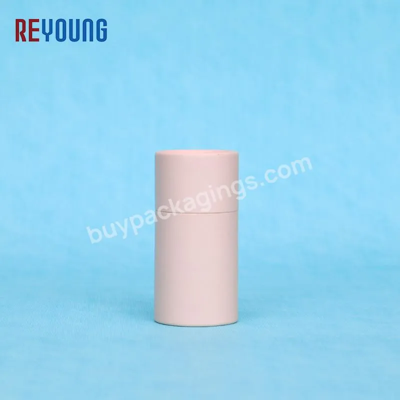 Customized Eco Friendly White Chapstick Lip Balm Tubes Kraft Paper Cardboard Push Up Paper Tube For Lip Balm