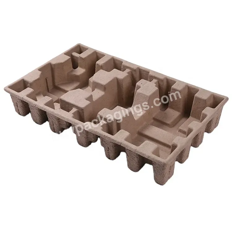 Customized Eco Shipping Tray Molded Pulp Electronic Product Packaging Tray Pulp Paper Packaging Tray Manufacturer