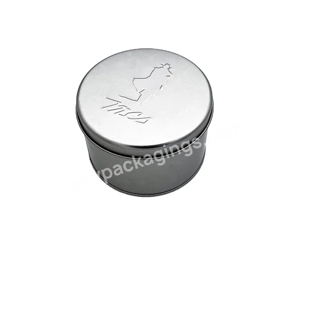 Customized Embossed Gift Packaging Tin Can Round Box Metallic - Buy Box Metalic,Tin Round Can,Metal Can.