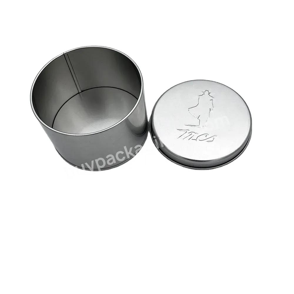 Customized Embossed Gift Packaging Tin Can Round Box Metallic - Buy Box Metalic,Tin Round Can,Metal Can.