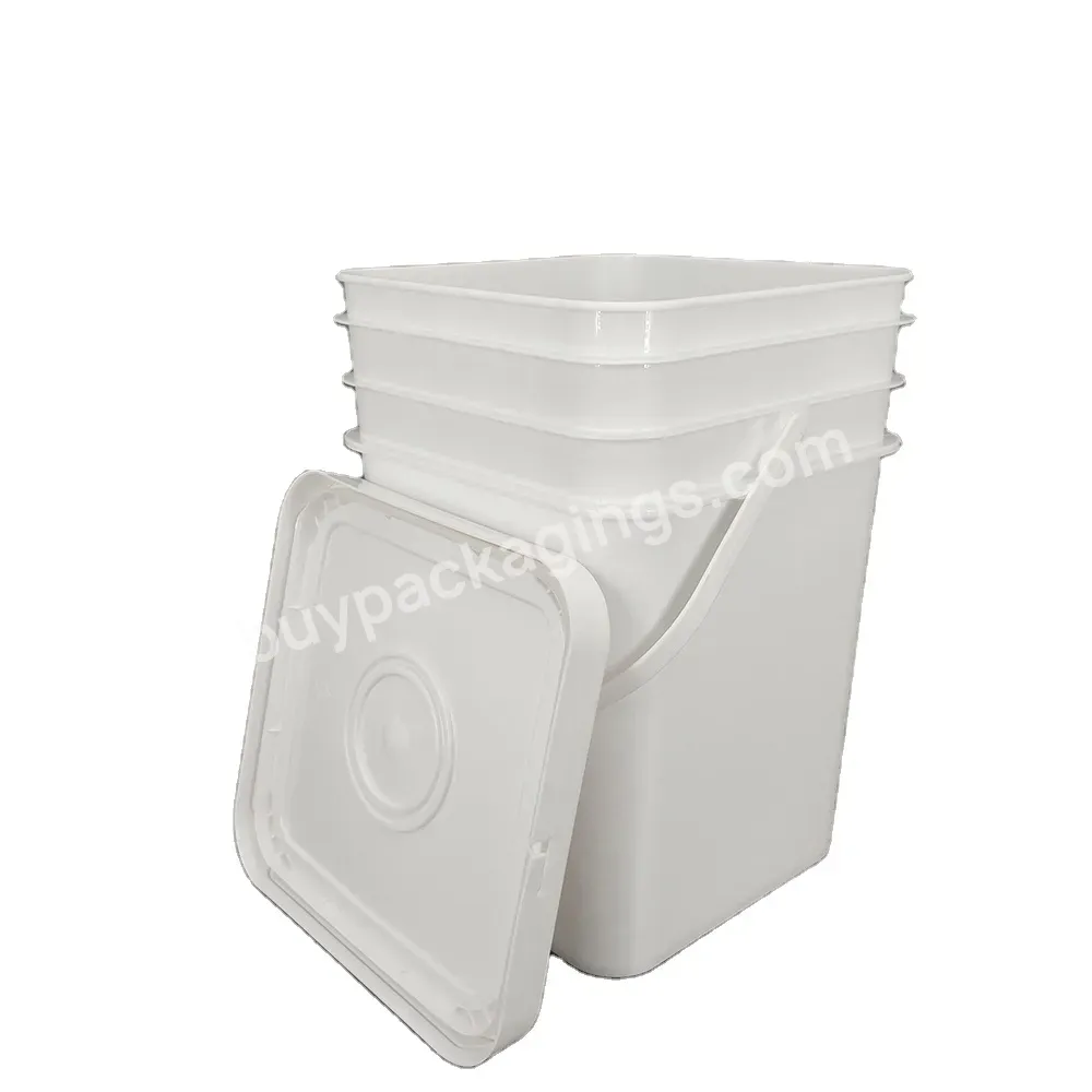 Customized Factory Outlet 20l 5 Gallon Square Plastic Bucket With Handle And Lid - Buy Customized,Factory Outlet,With Handle And Lid.