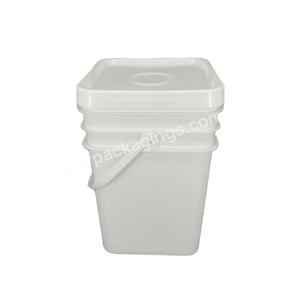 Customized Factory Outlet 20l 5 Gallon Square Plastic Bucket With Handle And Lid - Buy Customized,Factory Outlet,With Handle And Lid.