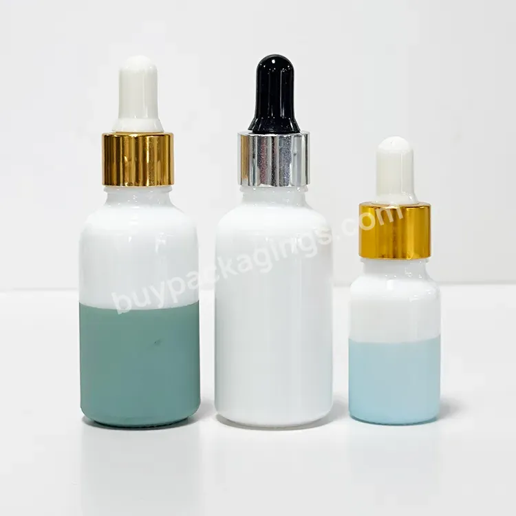 Customized Fancy Beauty 20ml 30ml 50ml 60ml 80ml 100ml Round Shoulder Blue Essential Oil Serum Frosted Glass Dropper Bottle - Buy Oil Serum Bottle,Essential Oil Dropper Bottle,Dropper Bottle 30ml.