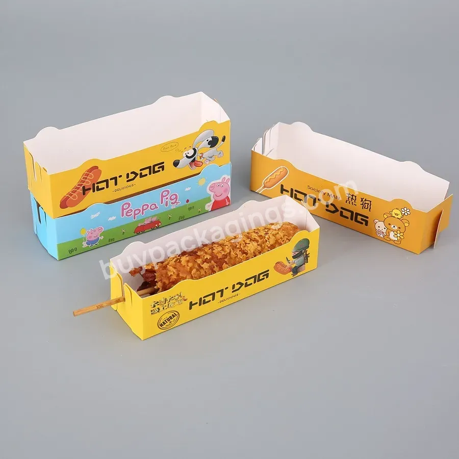 Customized Food Packaging Custom Paper Packaging Fast Food Box Hot Dog Paper Holder - Buy Food Packaging,Custom Paper Packaging,Hot Dog Paper Holder.