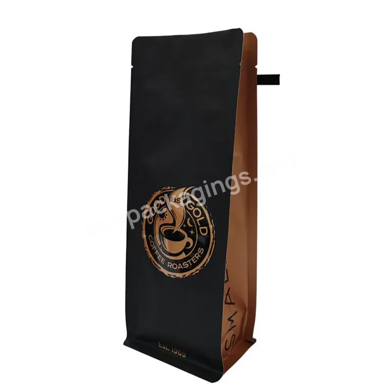 Customized Food Packaging Plastic Foil Laminated Tea Coffee Bags Flat Bottom Box Pouch Coffee Bag Tin Ties 1 Kg Coffee Bags - Buy 1 Kg Coffee Bags,Box Pouch Coffee Bag,Laminated Tea Coffee Bags.