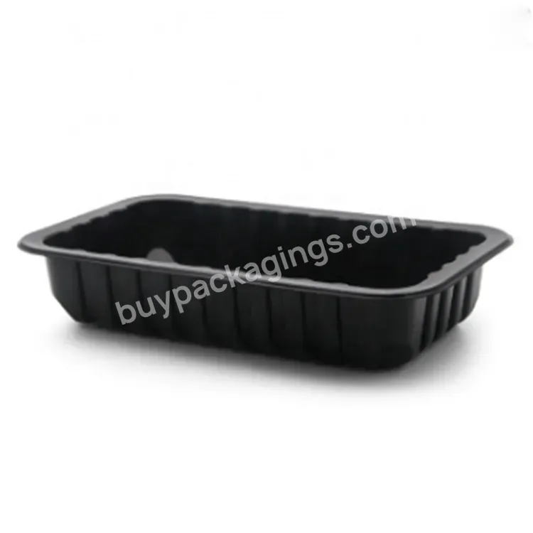 Customized Frozen Food Packaging Black Disposable Supermarket Plastic Pp Blister Meat Tray - Buy Pp Tray,Plastic Blister Tray,Pp Plastic Tray.