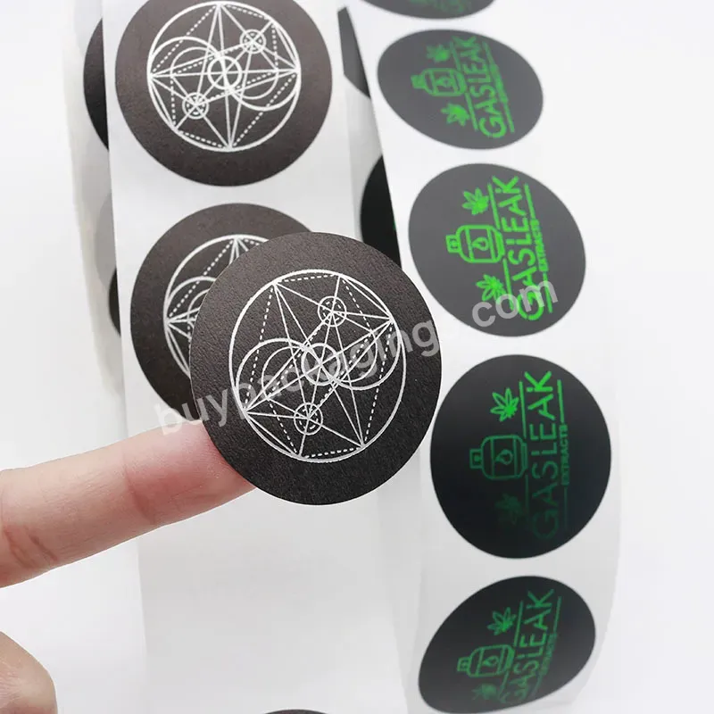 Customized High-grade Black Pvc Round Self-adhesive Waterproof Personal Brand Logo Roll Sticker Packaging Bottle Label - Buy Factory Printed High Quality Vinyl Sticker,Custom Round Logo Waterproof Label,Bottle Label Box Sticker.