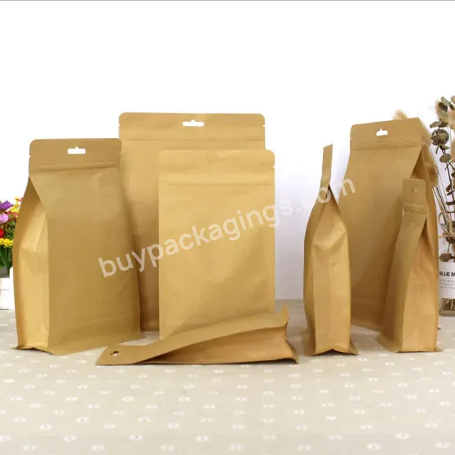 Customized High Quality Environmental Protection Zipper Vertical Kraft Paper Pouch Packaging - Buy Customized High Quality Environmental Protection Kraft Paper Pouch Packaging,Custom Zipper Window Opening Kraft Paper Pouch Packaging,Customized Logo S