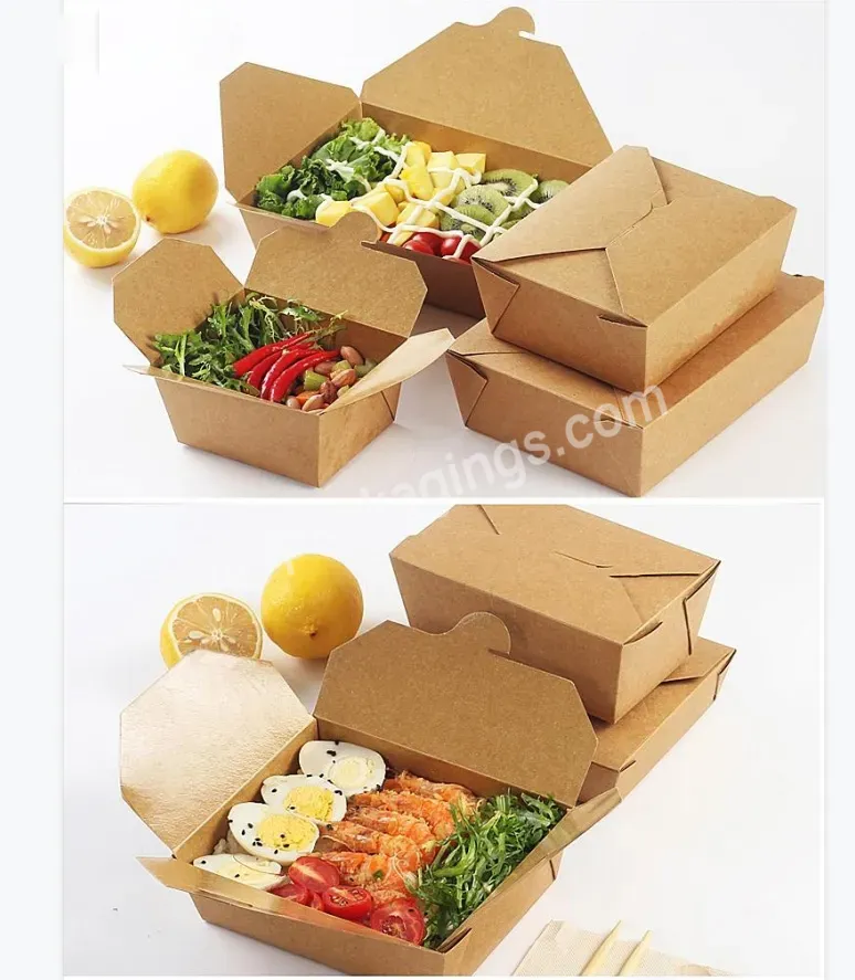 Customized High Quality Food Grade Disposable Fast Food Box Wholesale Variety High-end Salad Burger Box