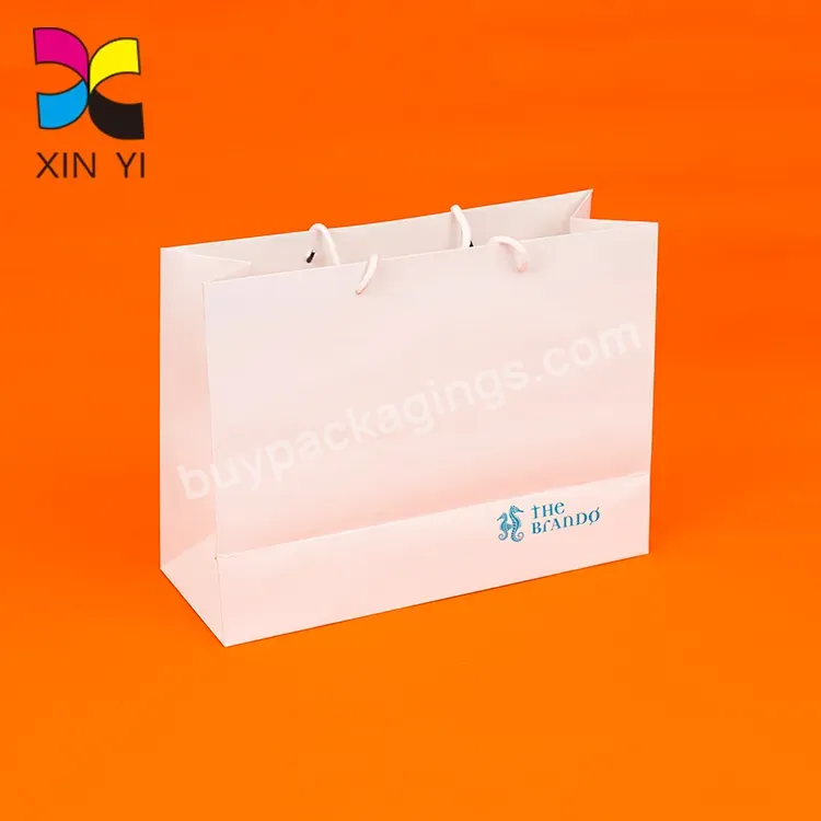 Customized High Quality Gift Bags Package Ribbon Handle Paper Bags