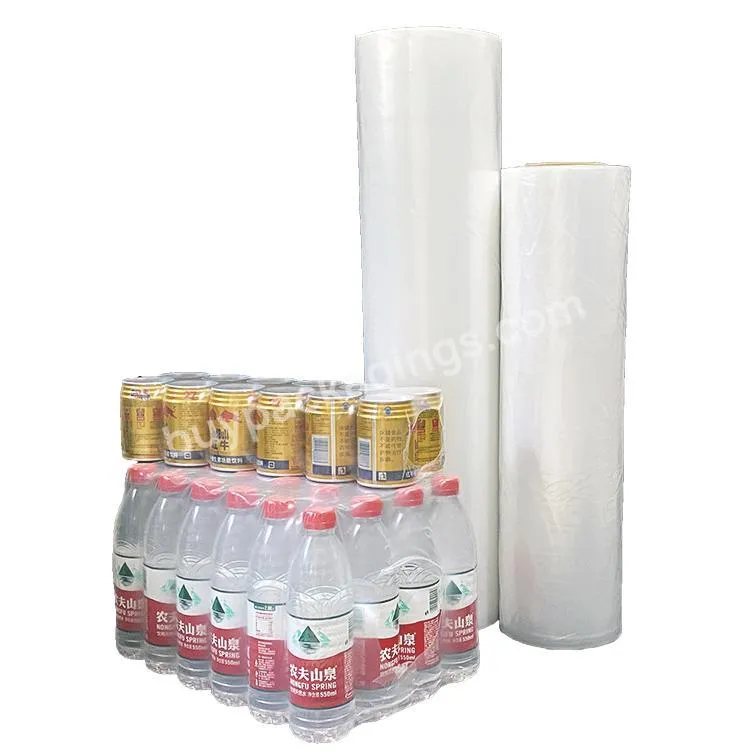 Customized High Transparency Clear Shrink Film Packaging Sleeve Roll Pet Pvc Ldpe Shrink Film For Bottles
