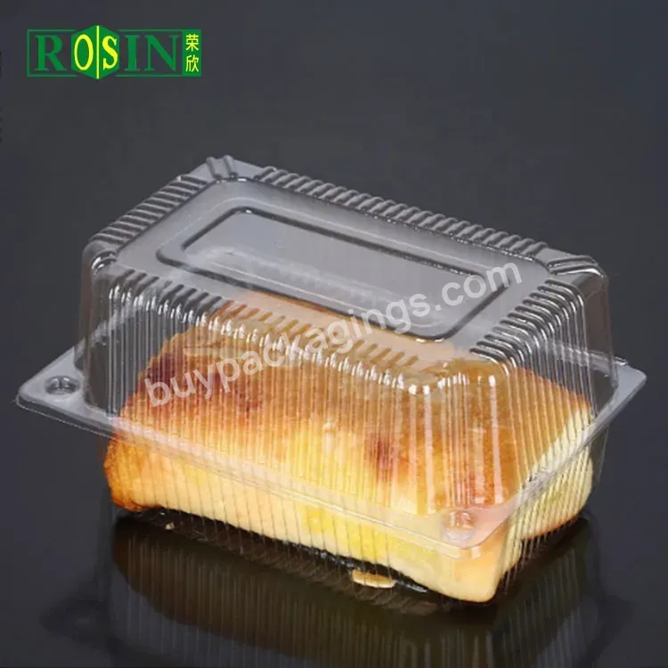 Customized Hinge Clam Shell Transparent Plastic Bread Burger Tiramisu Sandwich Dessert Cake Container Box - Buy Clamshell Hinge Cake Container,Disposable Food Tray,Clear Plastic Tiramisu Cake Box.