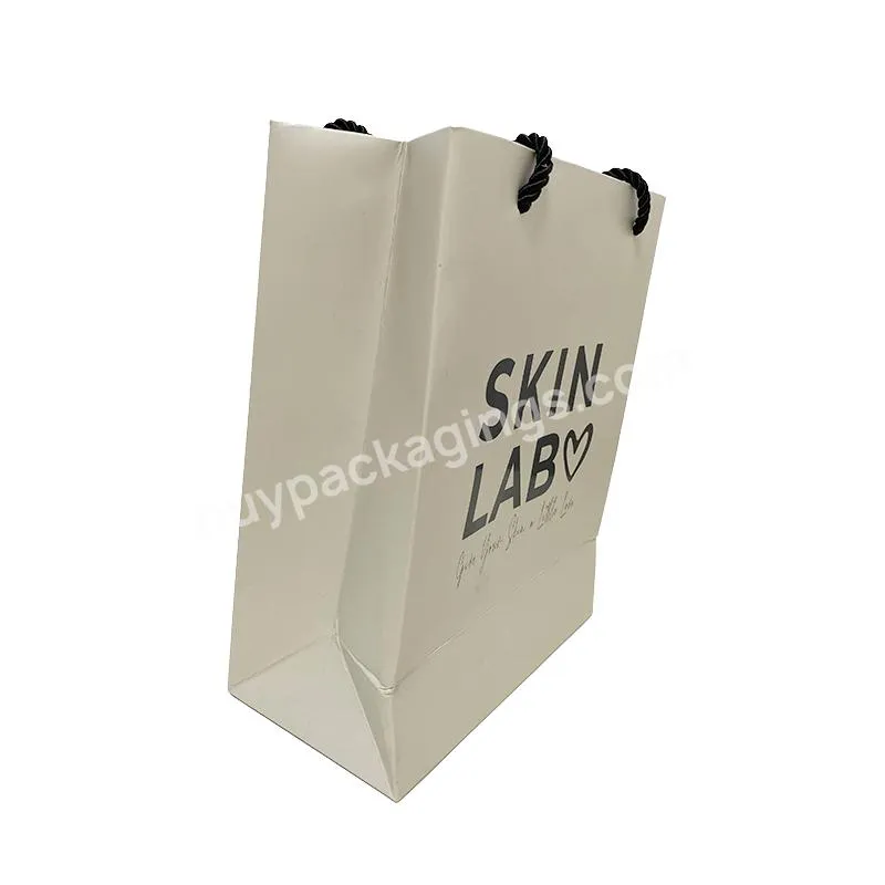 customized logo design luxury paper bag gift packaging bag shopping paper bag with ribbon handle