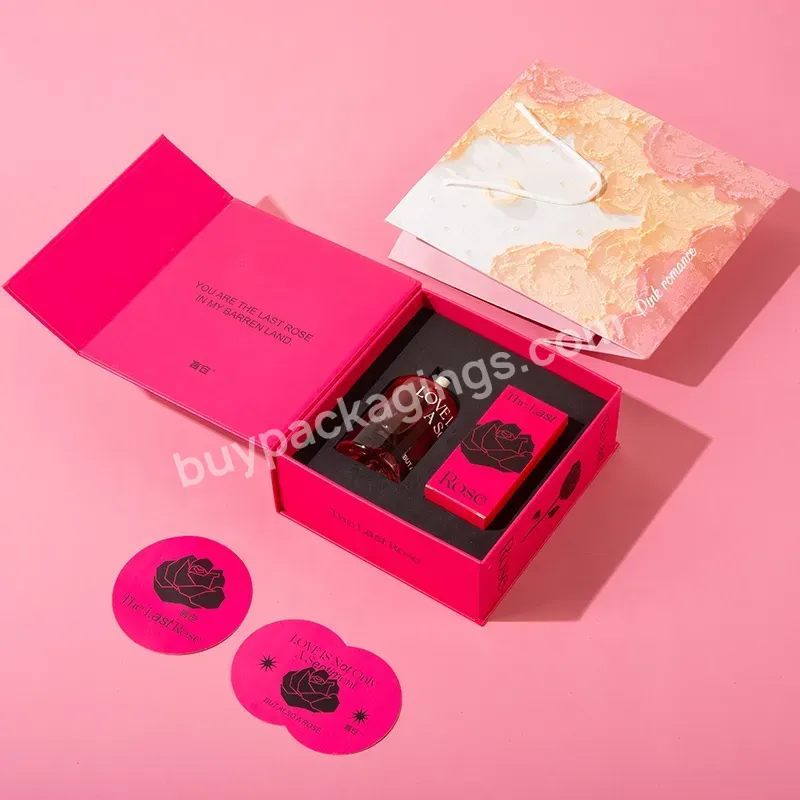Customized Logo Luxury Pink Magnetic Style Eva Foam Glass Bottle Perfume Boxes For Gift - Buy Perfum Box,Perfume Box Packaging,Perfume Magnetic Box.