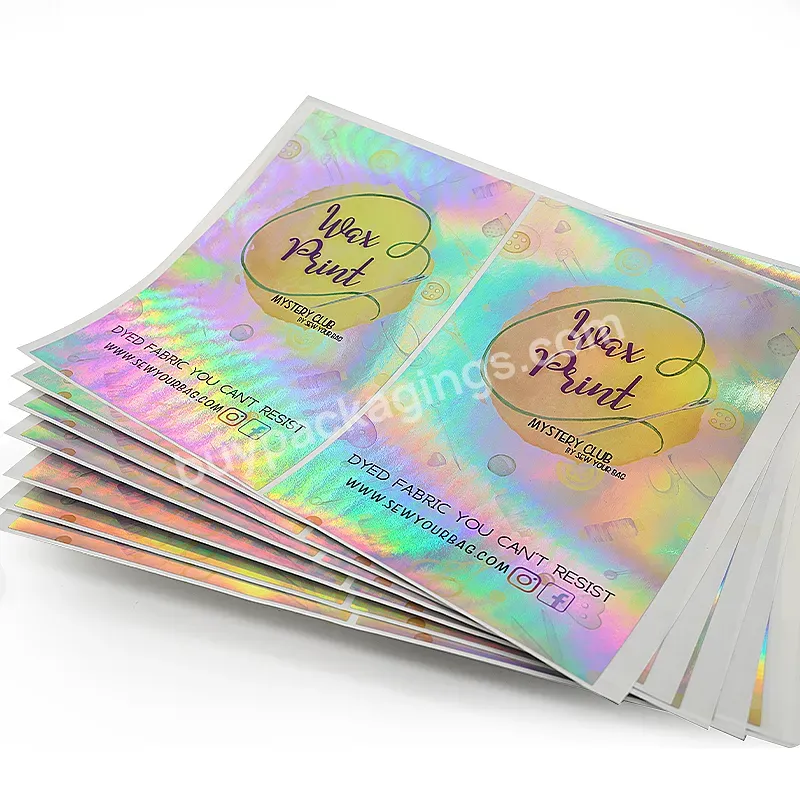 Customized Logo Making Holographic Waterproof Label Rainbow Effect Beautiful High-grade Packaging Sticker - Buy Customized Logo Holographic Sticker,Rainbow Color Label,Waterproof Holographic Label Can Be Customized In Various Shapes.