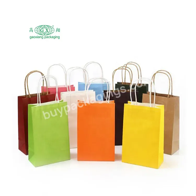 Customized Logo Recyclable Brown Shopping Kraft Paper Bag With Twisted/flat Handle - Buy Recyclable Food Paper Bag,Paper Bag,Kraft Paper Bag.