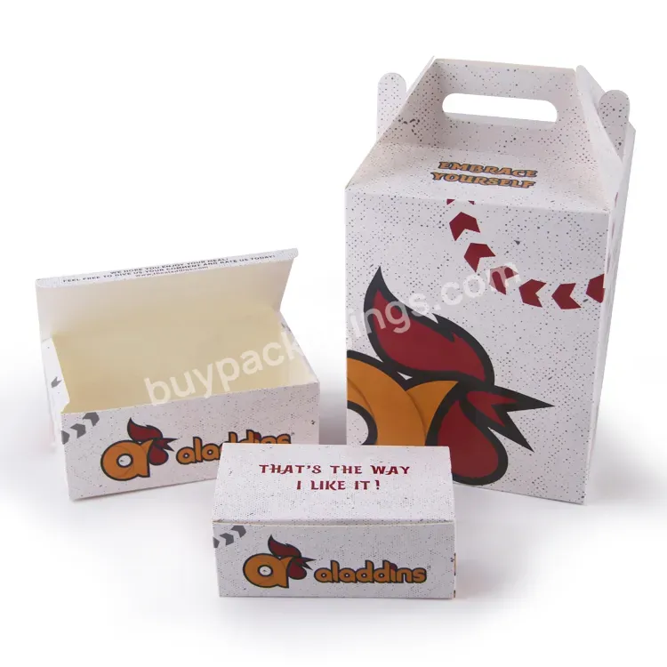Customized Logo Restaurant Takeout Carry Out Containers Kraft Paper Takeaway Fries Chicken Burger Small Food Package Boxes - Buy Carry Out Containers,Small Food Package,Takeaway Packaging Box.
