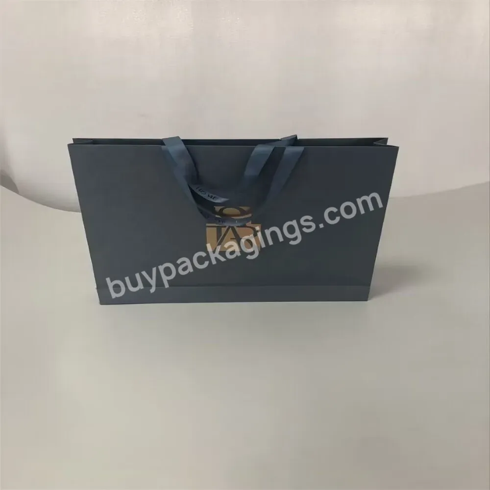 Customized Luxury Custom Logo Paper Tote Shopping Bags Gift Packaging With Ribbon Handle - Buy Paper Bags For Home Textiles Package,Paper Tote Shopping Bags,Shopping Bags Gift Packaging With Ribbon Handle.