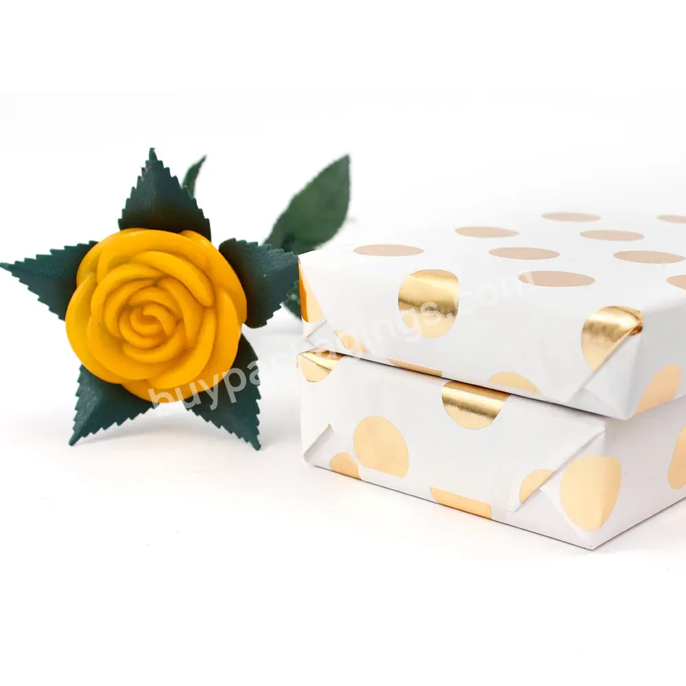 Customized Luxury Gift Wrapping Paper With Hot Stamping Polka Dot Pattern Printed - Buy Customized Luxury Gift Wrapping Paper,Gift Wrapping Paper,Hot Stamping Polka Dot Pattern Printed.